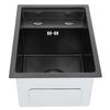 G1/2in Thread Stainless Steel Concealed Single Bowl Sink with Water Faucet for Kitchen Balcony