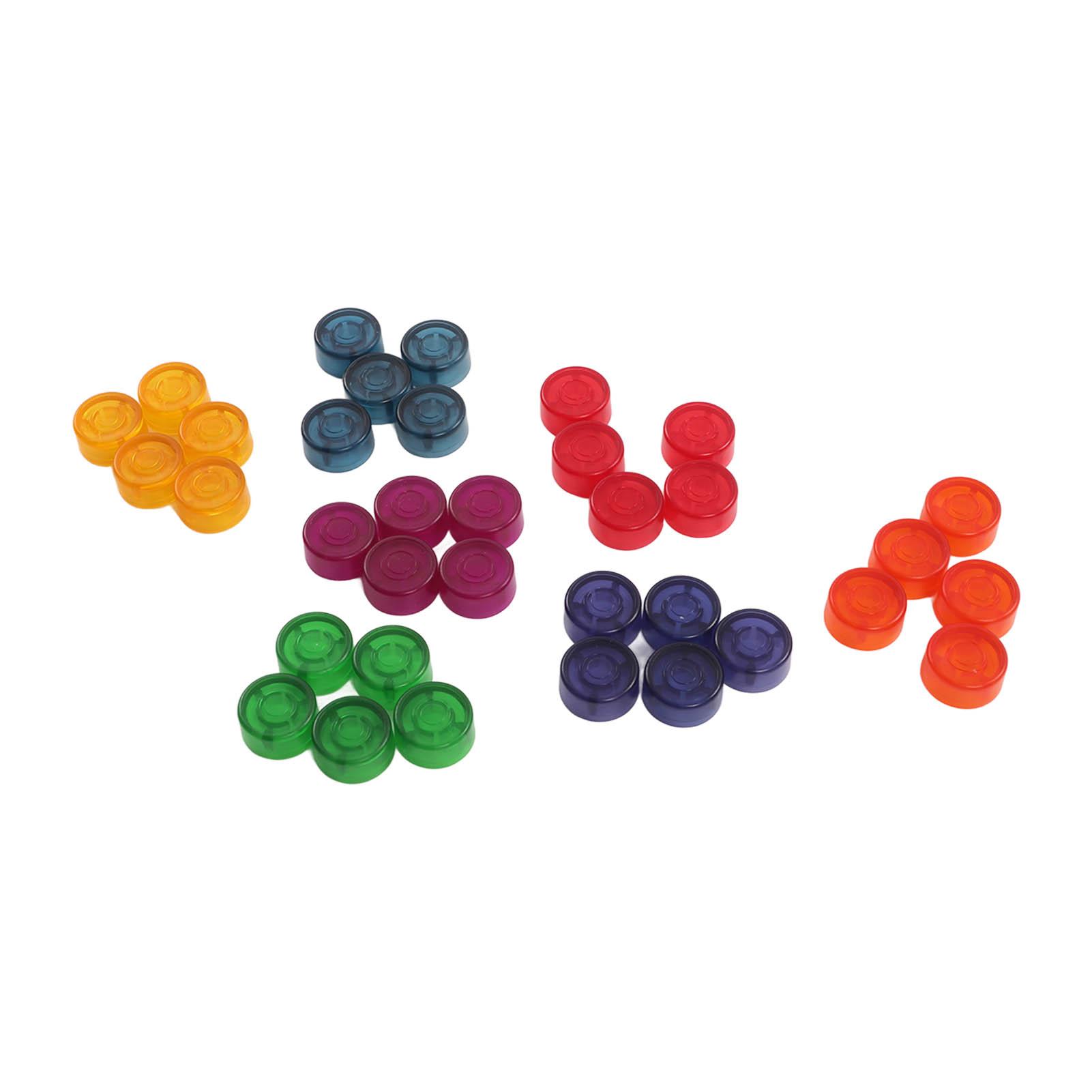 

35 шт., накладка на ножной переключатель, гитарная педаль эффектов, кнопка, гвоздь, колпачок, многоцветный, ночной, светящийся стиль