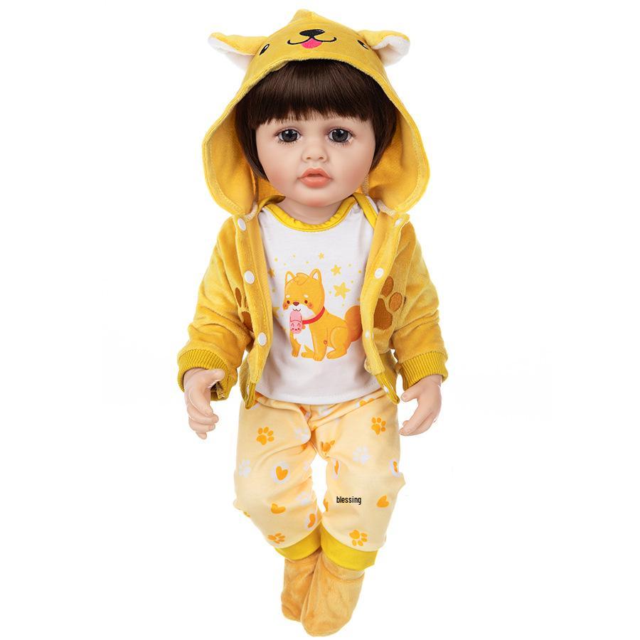 22-Inch Reborn Doll Clothes - Animal Cartoon Series Baby Soft Glue Outfit (55CM)