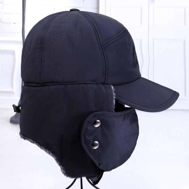 Cold Hat Men's Winter Hat Men's Velvet Warm Cycling Cotton Hat Windproof Hat