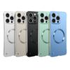 Ultra Thin Metallic Paint Magnetic For Magsafe Case For 17 Air 16 15 14 13 12 Pro Max Plus Frameless Cooling Hard Cover