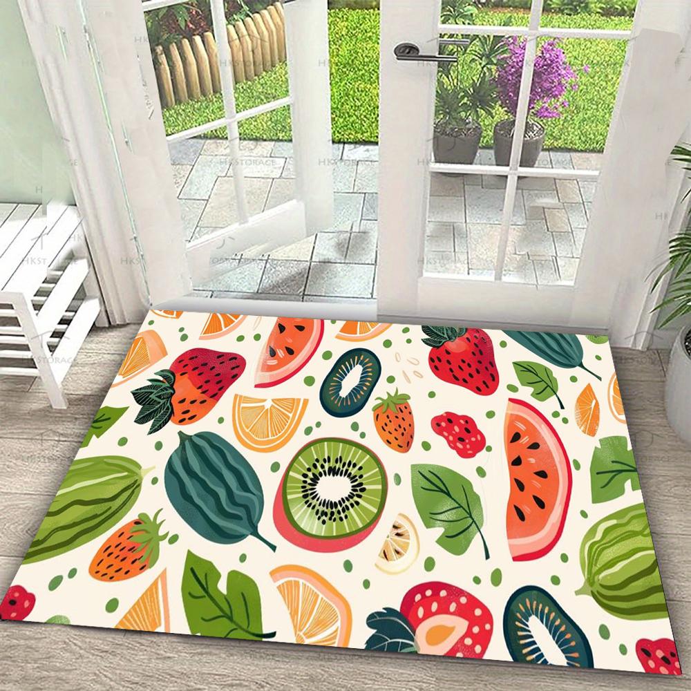 Levendige Gemengd Fruit Print Deurmat Waterabsorberend Entree Tapijt Keuken Woondecoratie Vloermat Keukenmatten voor Vloer 40x60cm
