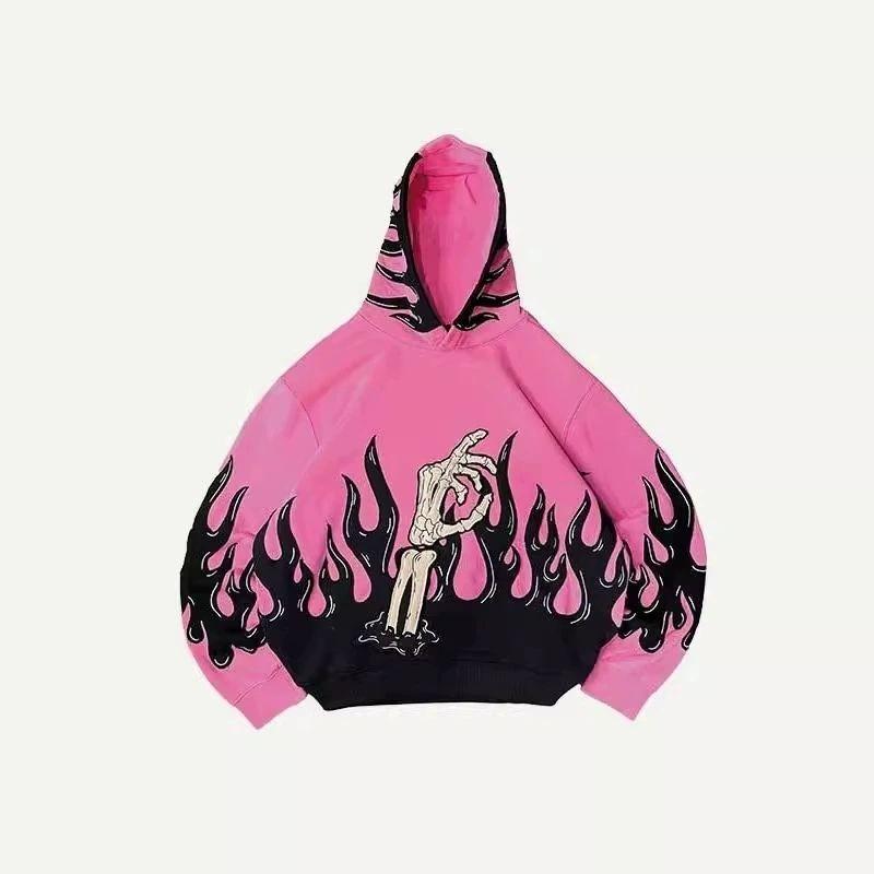 Herbst Neues Totenkopf Halloween Bedrucktes Sweatshirt Dünn Kreative Mode Herren Pullover Kapuzenpullover