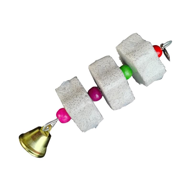 Bird Molar Toy Parrot Grinding Stone Molar Stone Parakeet Chinchilla Squirrel Molar Bird Cage Toy Bird Cage Accessories