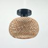 Retro Led Bamboo Woven Ceiling Lamp Corridor Aisle Living Room Ceiling Light E27 Woven Lamps Decorative Fixtures