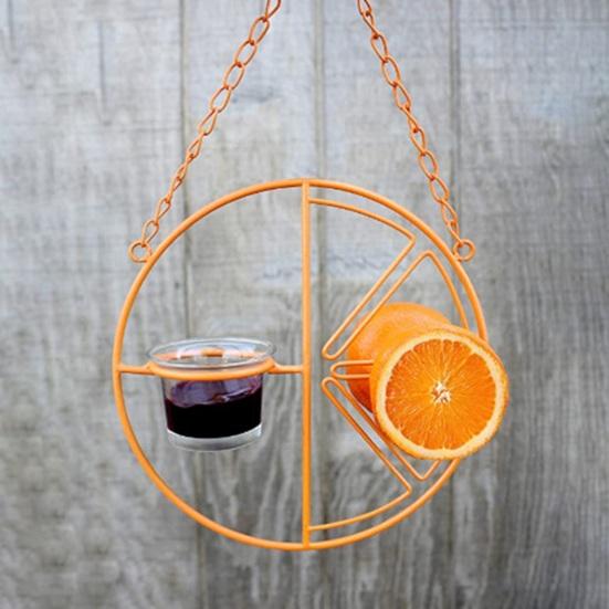 Oriole Bird Feeder for Jelly And Orange, Hanging Birdfeeder with Fruit Holder, Outdoor Orange Slice Bird Feeder for Garden Backyard Birds