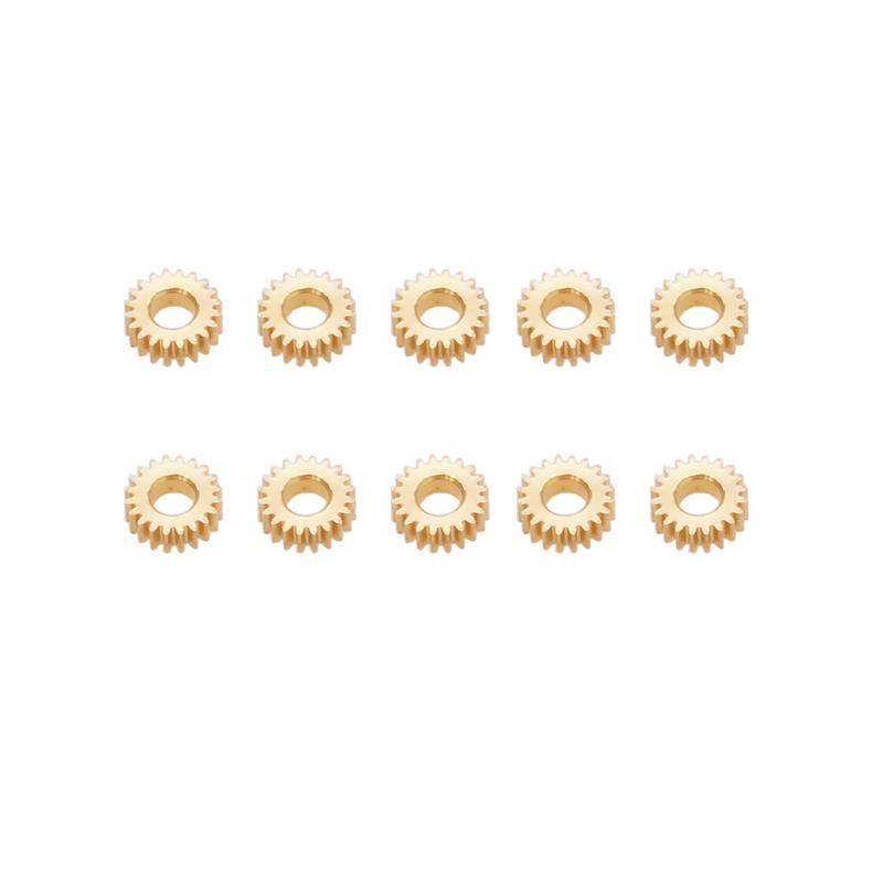 10PCS Modulus 0.2 Mini Brass Spur Gear 10T 12T 15T 20T 30T 40T Pinion Hole Dia.0.8/1/2mm Gears DIY RC Car Motor Shaft Connector