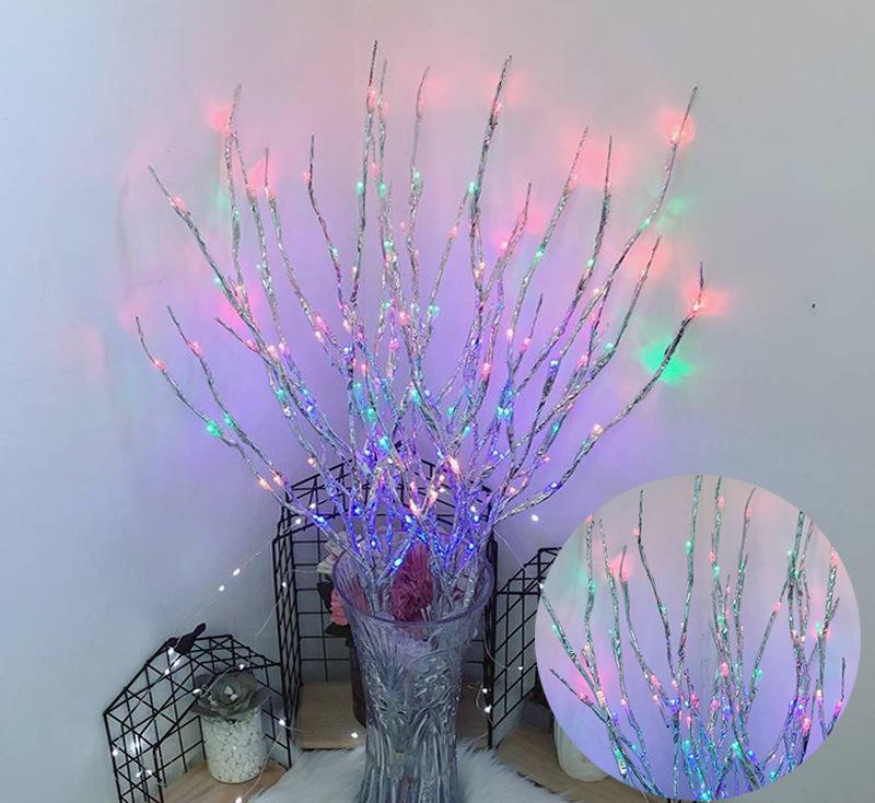 20 Glühbirnen LED Baumzweiglicht Künstliche Baumzweiglampe Mini Weihnachts-Funkelbaumzweig Nachtlicht DIY Partydekorationen