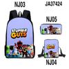 New Roblox Student School Bag Roblox Digital Printing Backpack Three-piece Set Lunch Bag Pencil Case
