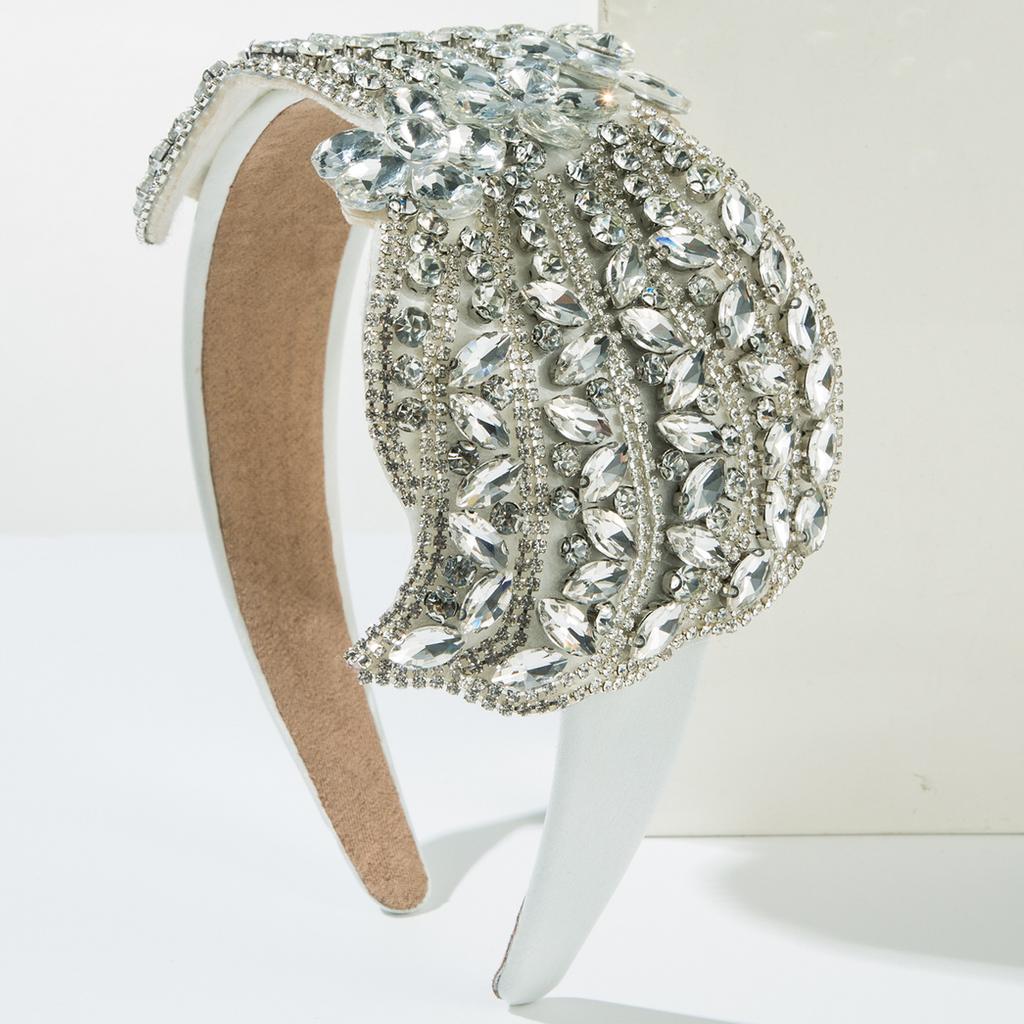 Ins Fashion Gold/Silver Pearl Hair Band Luxury Baroque Rhinestone Headband Girls Sweet Headwear Hair Accessories