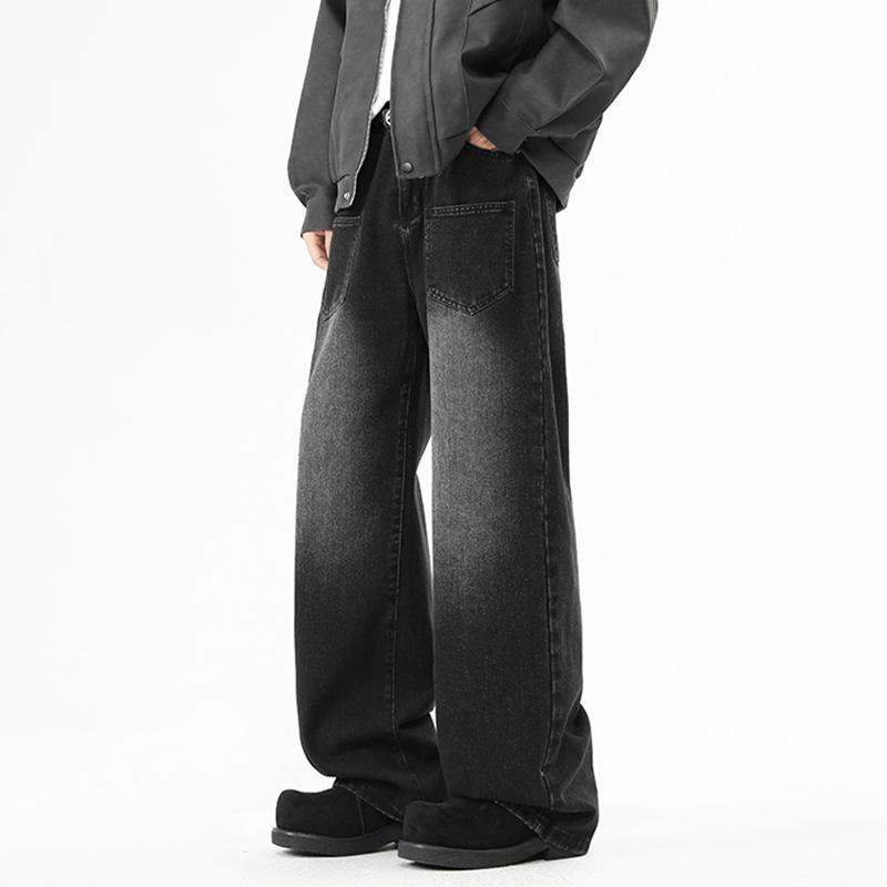 Retro Jeans Men's Spring and Autumn Design Sense Handsome Straight Loose Casual Pants