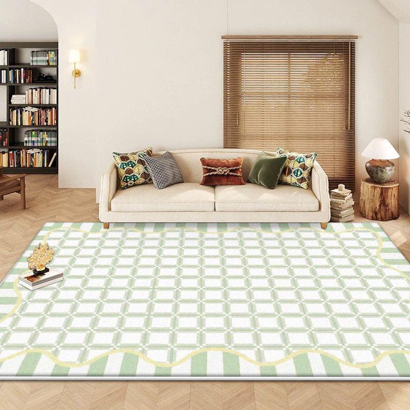Modern Geometric Abstract Living Room Carpet Foldable Washable Bedroom Bedside Soft Rug Decoration Home Large Area Mats Non-slip
