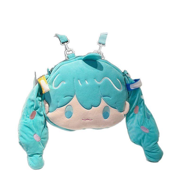 

Хатсунэ Итабаг Мику Большая сумка с лицом Персонаж Плюшевый Рюкзак для девочки Вместительный