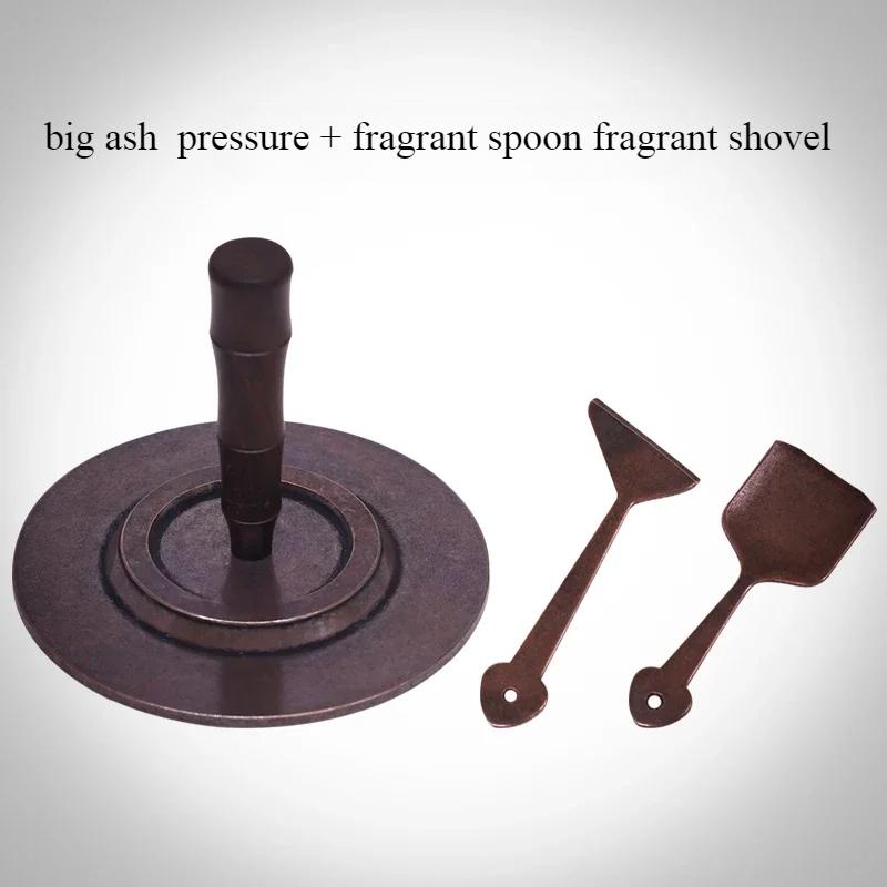 Purple Copper Color Pure Brass Ladle for Shovelling Ash Pressing Incense Supplies/Adding Incense Powder and Removing Ash Tool