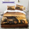 Caterpillar Inc. .  Lenjerie de pat cu model, Set cu cuvertură husă cuvertură față de pernă Cadou de casă de ziua de naștere (1 * husă de pilotă + 2 * fețe de pernă, fără miez)