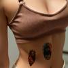 9pcs Temporary Tattoo Realistic Temporary Tattoos Butterfly Skull Raven Skeleton Cyborg Girl For Male Thighs Back