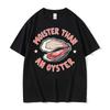 Plus humide qu'une huître T-shirts Mèmes Y2K Drôles Hommes Femmes Humour Rétro T-shirt Manches Courtes Ample Mode Été T-shirt Surdimensionné