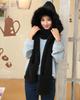 Winter Hats for Women Girls Warm Hooded Scarf Beanie for Female Youth Balaclava Kniting Skull Cap Ear Flap