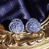 Elegant Zircon Flower Earrings Sparkling White Diamond Studs for Women Luxury Fashion Jewelry