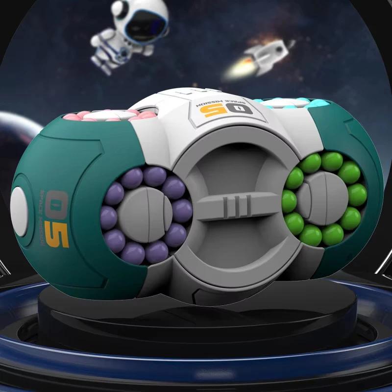 Fingertip Magic Cube Eight Sided Space Magic Cube with Ball BearingS,Finger Gyroscope Rotation Stress Relief Device - Educational Thinking Toy