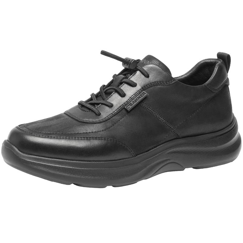 ChianBaidu Men s Leather Slip-on Casual Walking Shoes 42 чёрный