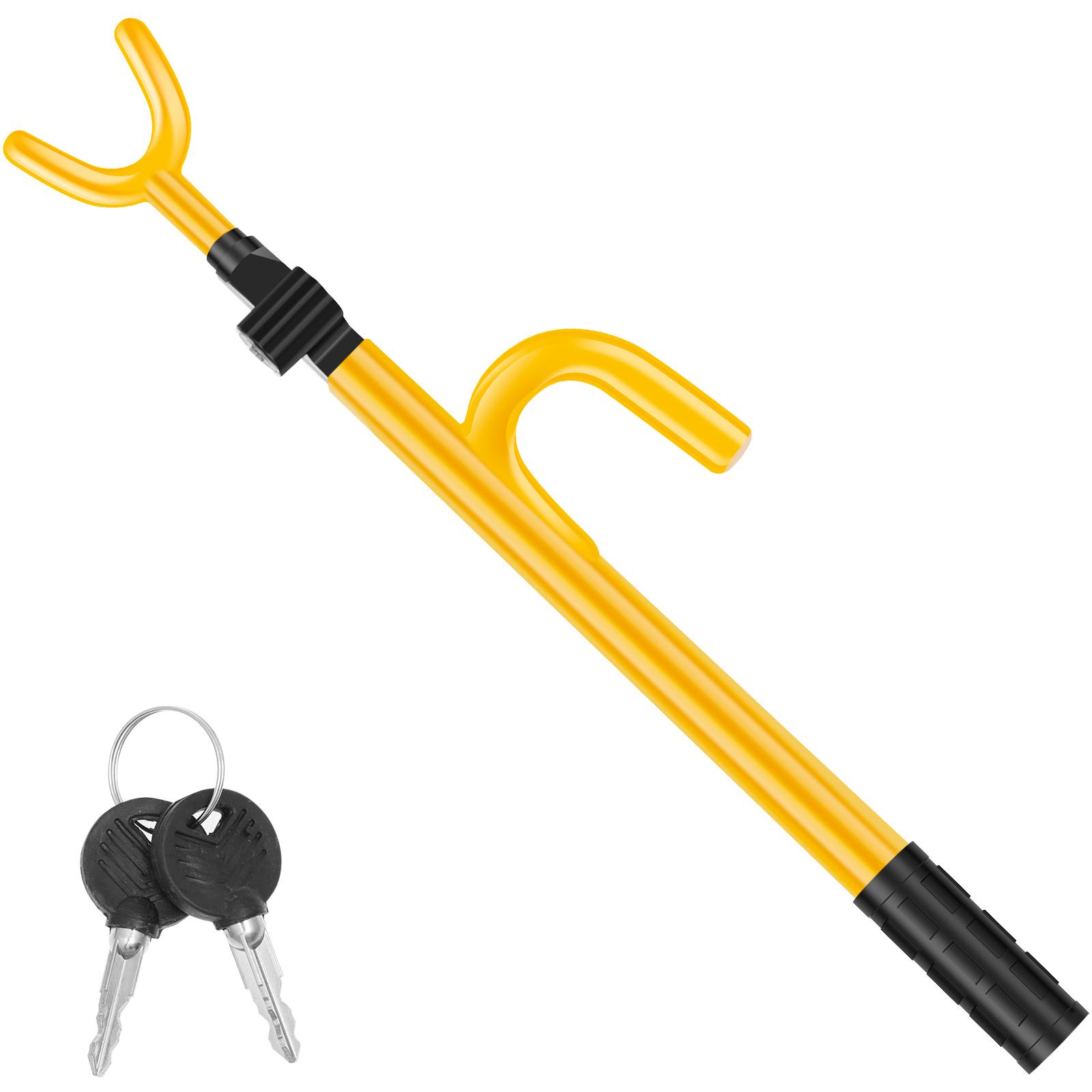 Universal Car Steering Wheel Lock Heavy Duty Telescopic U-Shaped Anti Theft Automobile Security Bar Steering Wheel Immobiliser