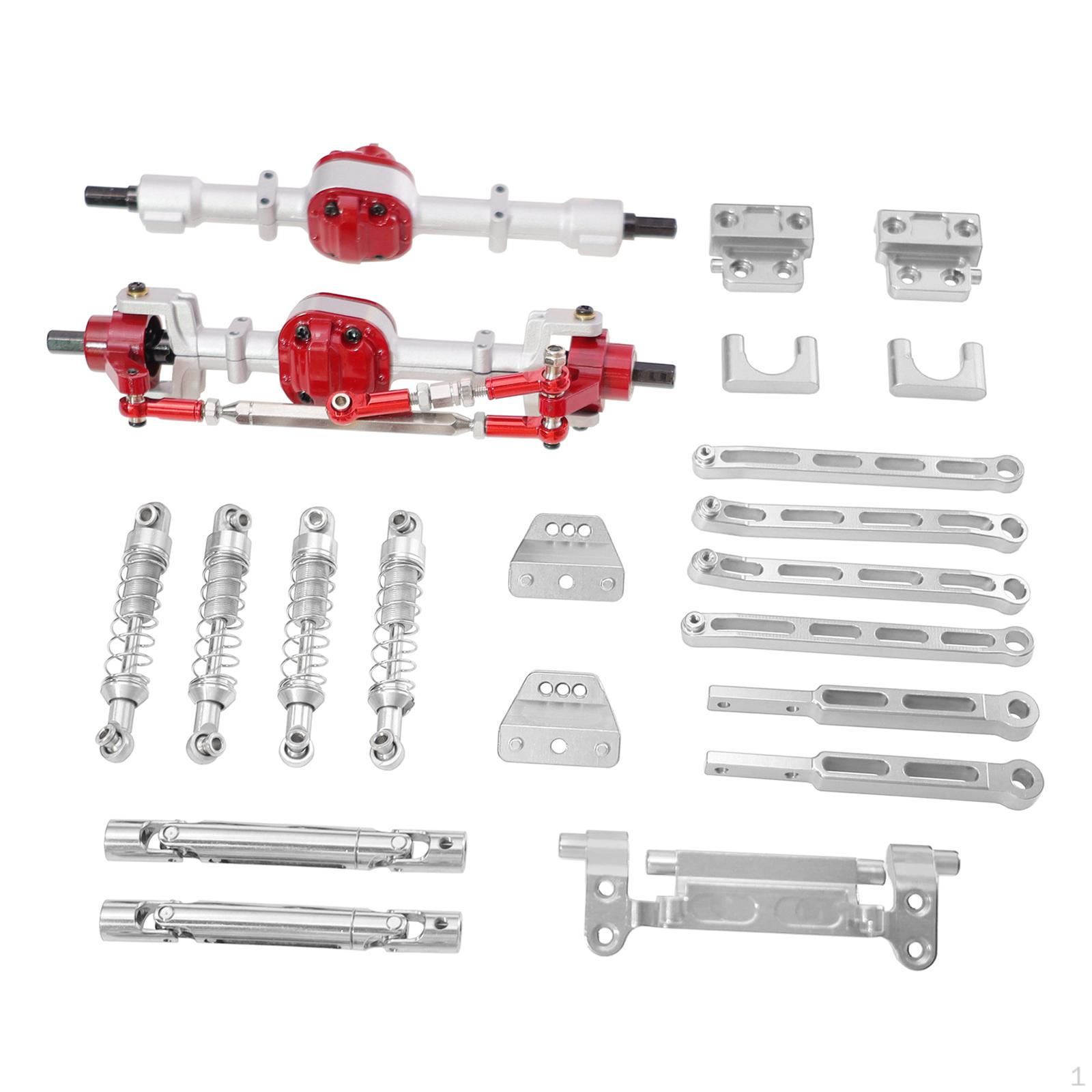 

RC Car Accessory Driveshaft Metal Replaces Modified Spare Parts Tie Rod Shock Mounts for 1/12 Scale argent