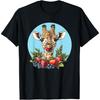 Giraffe With Strawberries Blueberries Apples T-Shirt