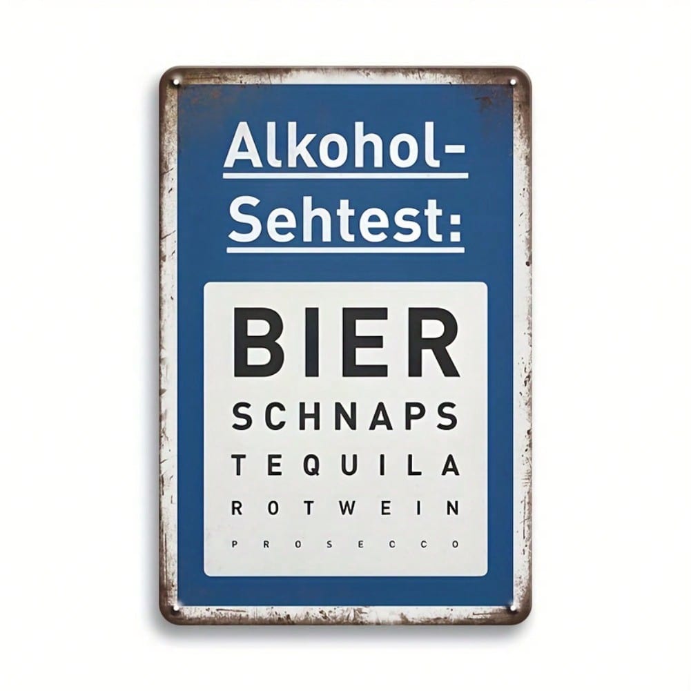 

Alcohol Vision Test Vintage Metal Tin Sign 12x8 Inch Bar Cafe Home Wall Decor 20x30 разноцветный