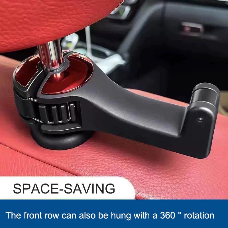 2 In 1 Multi-functional Car Seat Phone Holder Hook Hidden Rear Headrest Hook Seat Rear Type Mobile Phone Holder