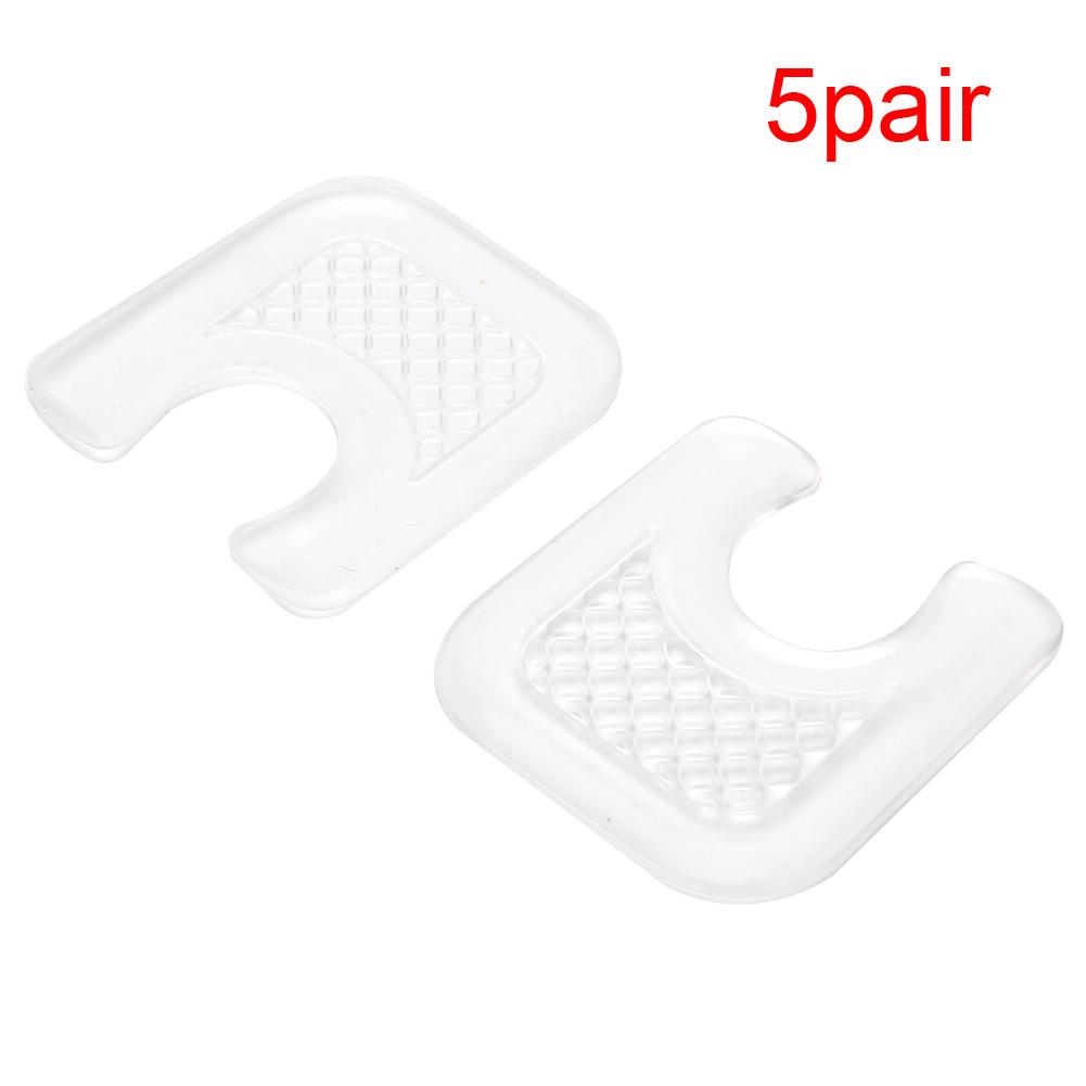 

5 пар многофункциональных гелевых прозрачных подушечек для пяток, противоскользящие, для облегчения боли, стельки для обуви