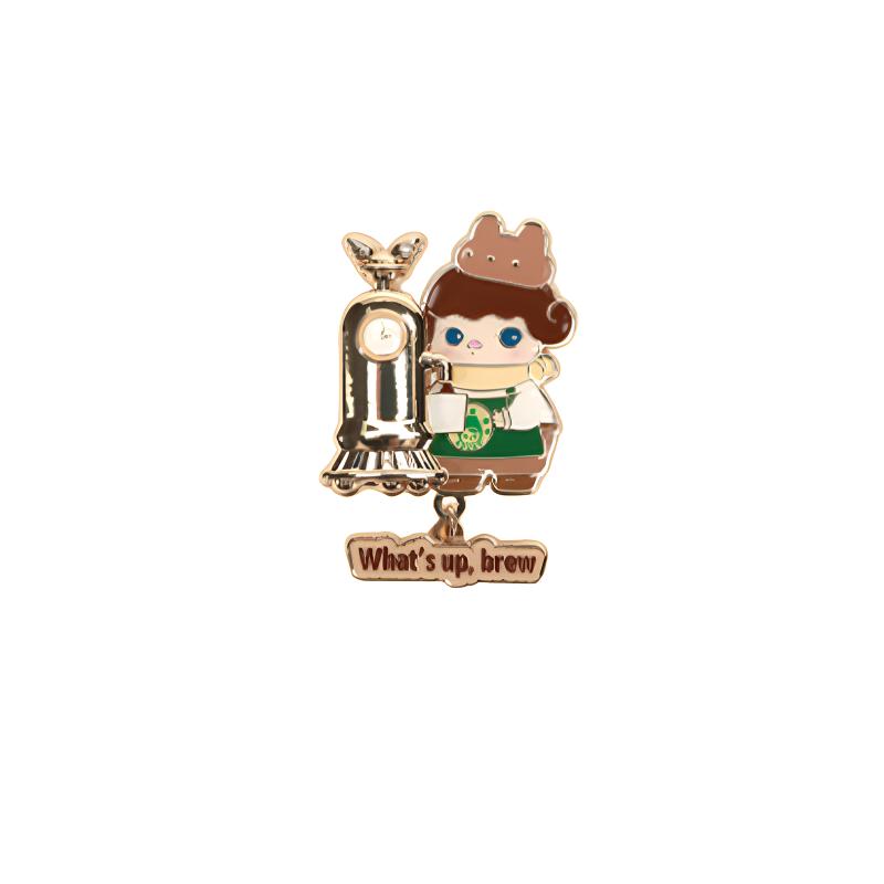 POP MART Pucky Elf Bunny Café Collection, Badge Mystery Boxes, Single Blind Box