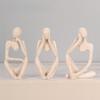 3 Pcs Resin Thinker Style Abstract Statue Collectible Thinking Figure Sculpture for Home Office Bookshelf Desktop Decor