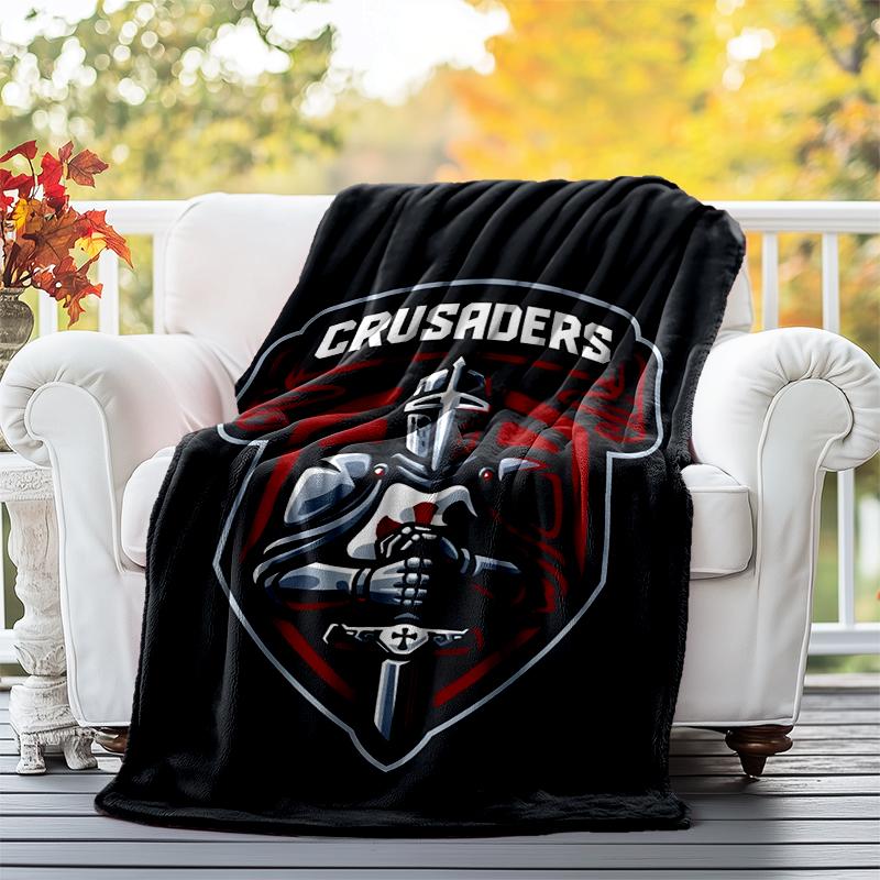 Crusader Flannel Blanket Soft All-Season Throw, Design for Camping, Car Travel, Hiking Sofa, Bed, Office Perfect Gift for Parties