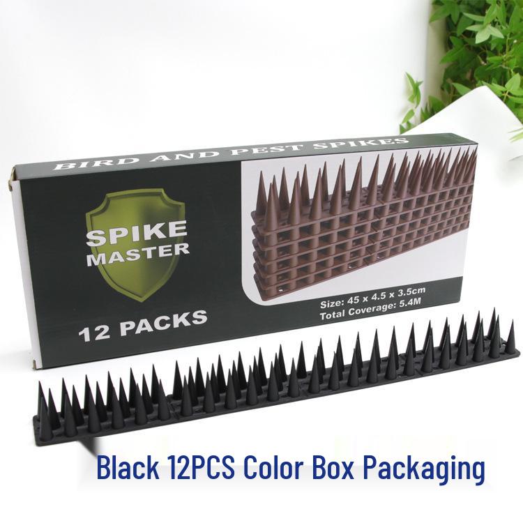 Outdoor Plastic Anti-Bird and Anti-Climb Spikes черный