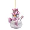 Flat Printing Hanging Pendants Pink Snowman Xmas Tree Ornament  Party Supplies