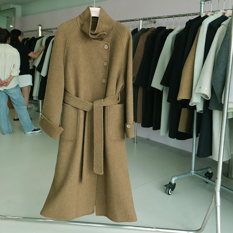 Autumn and winter new woolen coat women's double-sided wool coat women's loose temperament double-sided woolen coat