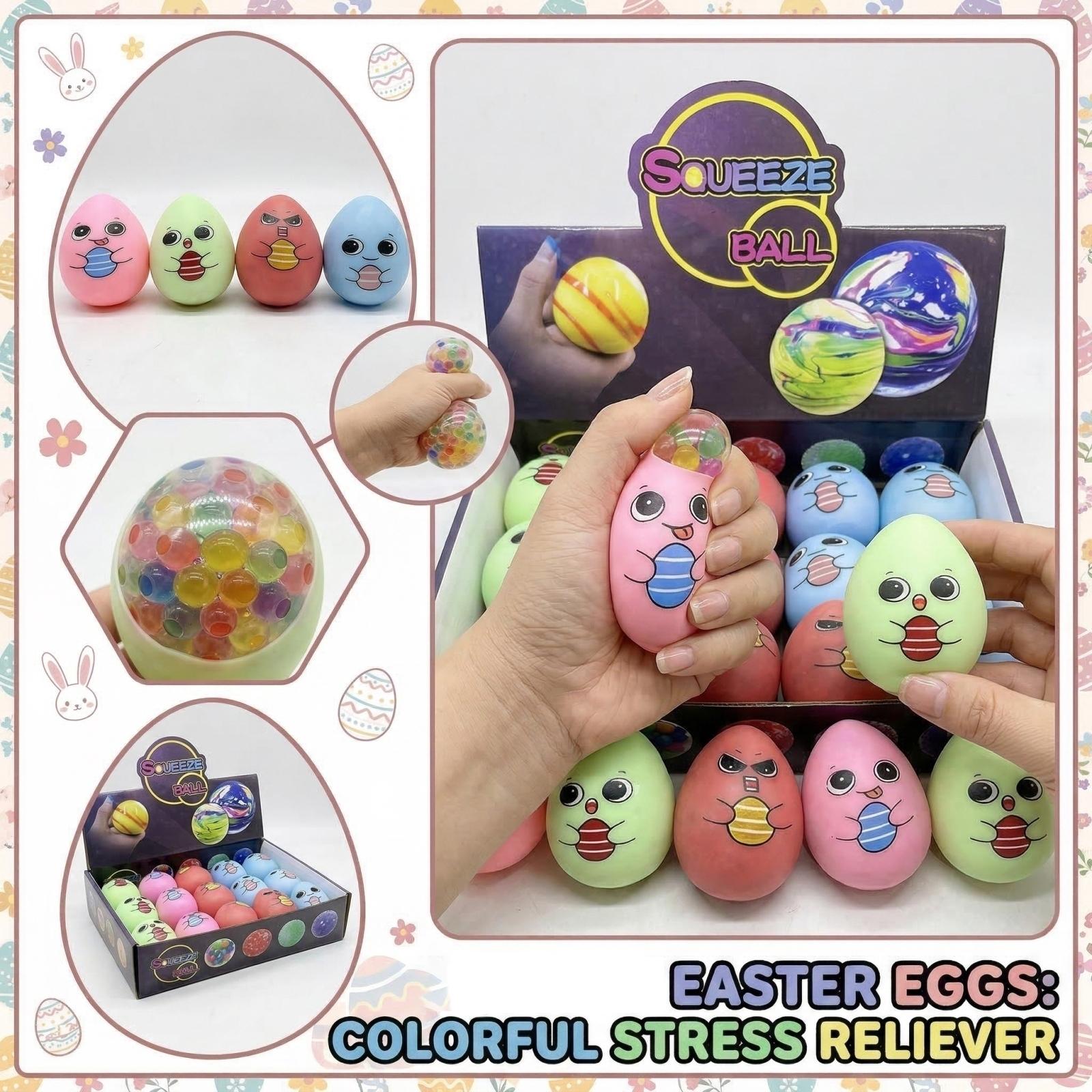 

Easter Egg Bubble Stress Relief Ball Pressure-Relief Vent Ball Color Bead Ball One Size