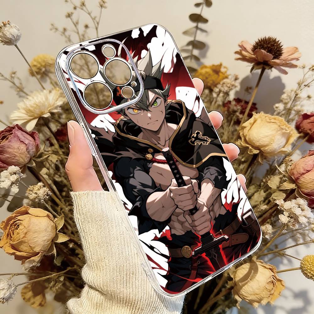 

Black Clover Asta Phone Case For iPhone 17 16 15 14 13 12 11 Mini Pro Max Plus Transparent Cover iPhone17
