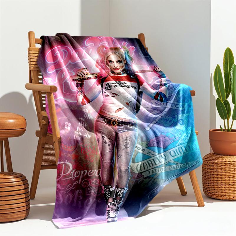 Suicide Squad Blanket Suitable All Seasons Soft Comfortable Sofa Office Home Blanket Holiday Birthday Gift Blanket Home Decor Camping Trip Sheet