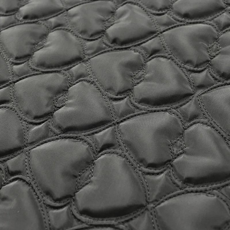 Embroidered Cotton Quilted Fabric Double Needle Three-dimensional Heart Embossed Love Material For Coat Luggage Bags Garment
