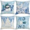 New Christmas Pillowcase Living Room Sofa Cushion Pillowcase Creative Snowflake Home Decoration