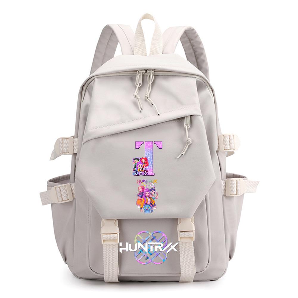 Anime English Letter A-Z Printed Backpack for Teenager Student Girl Boy Back To School BookBag Men Women Travel Bag Mochila