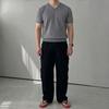 Onl Men S Ringer V Neck Crop Short SleeVe Knit muScle Fit
