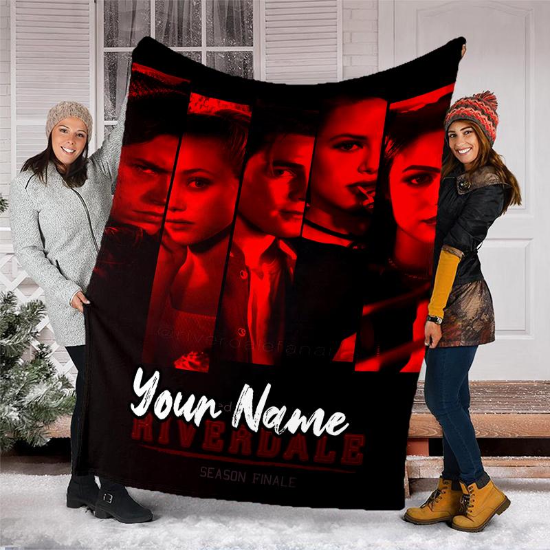 Custom Name Riverdale Theme Printed Blanket - Perfect for Couch, Bed, Travel & Outdoor Use | Machine Washable, Cozy & Durable.