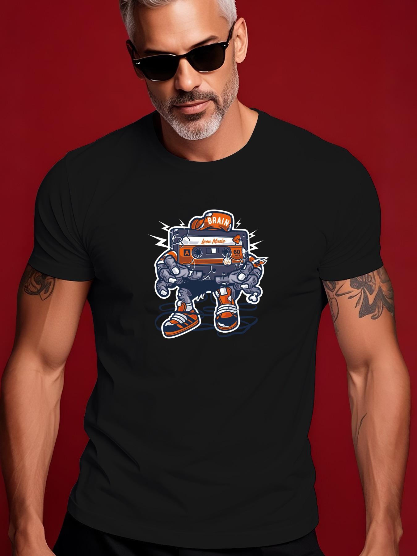 Hip-Hop Style Zombie Cassette Tape Graphic Tshirt Graphic... S
