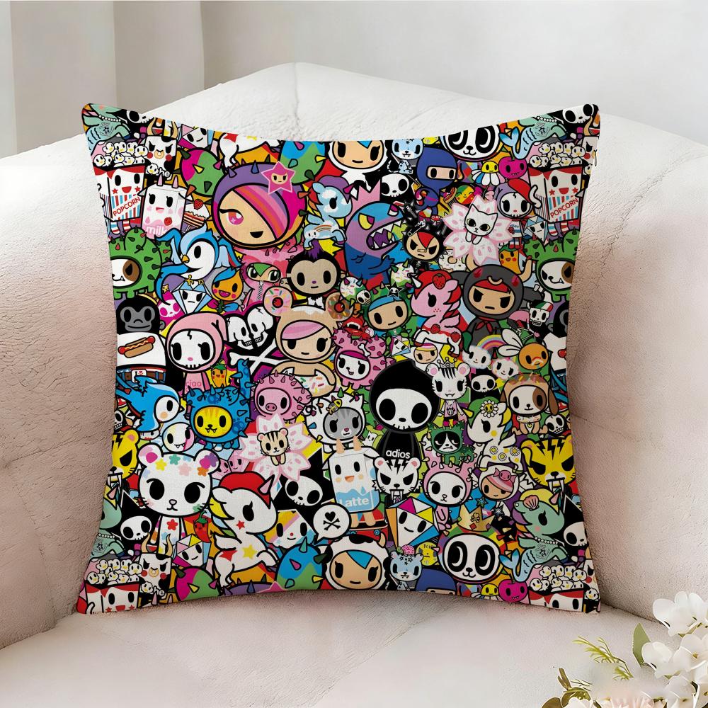 Ttokidokis Animation Pillow Case Pillowcase Doublesided Printed Sofa Cushion Bedroom Headboard Pillow