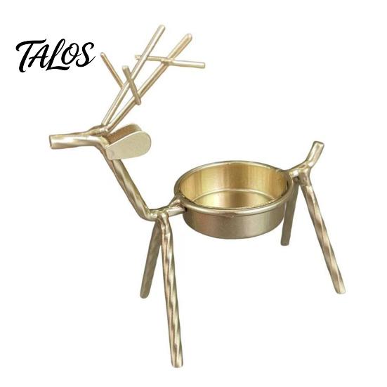 Birthday Party Atmosphere Lighting Deer Shape Candle Holder, Metal Tealight Stand for Dining Table Wedding Elegant Animal Shaped Centerpiece,