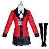 Formemory Kakegurui Cosplay Jabami Yumeko Cosplay Costume, 6-Piece Set, High-Quality Costume for Women, High School and Junior High School Students (X