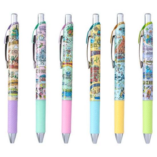 Mickey Friends Ballpoint Pen Handwritten Design Park Map Disney Souvenir Disney Resort & Set, Series, Design, Stationery, [Tokyo Exclusive]